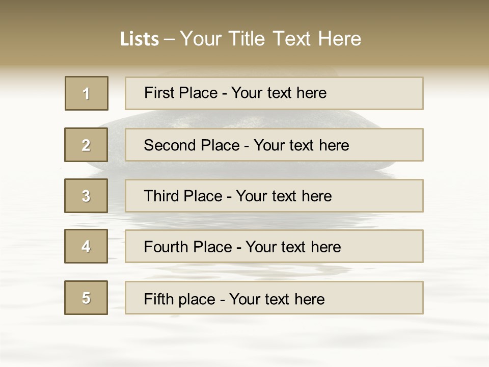 Zen Spa Stones Studio Isolated On White PowerPoint Template