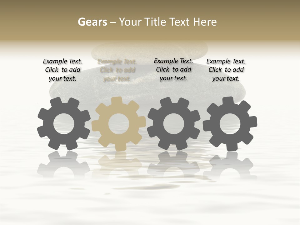 Zen Spa Stones Studio Isolated On White PowerPoint Template