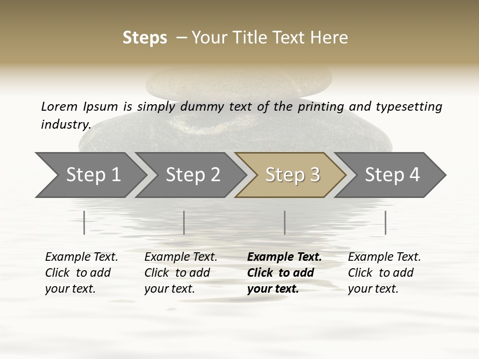 Zen Spa Stones Studio Isolated On White PowerPoint Template