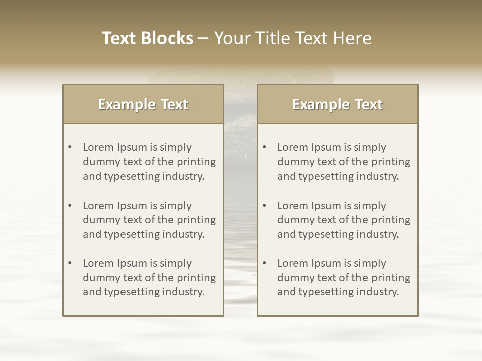 Zen Spa Stones Studio Isolated On White PowerPoint Template