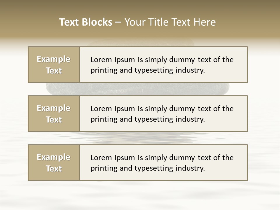 Zen Spa Stones Studio Isolated On White PowerPoint Template