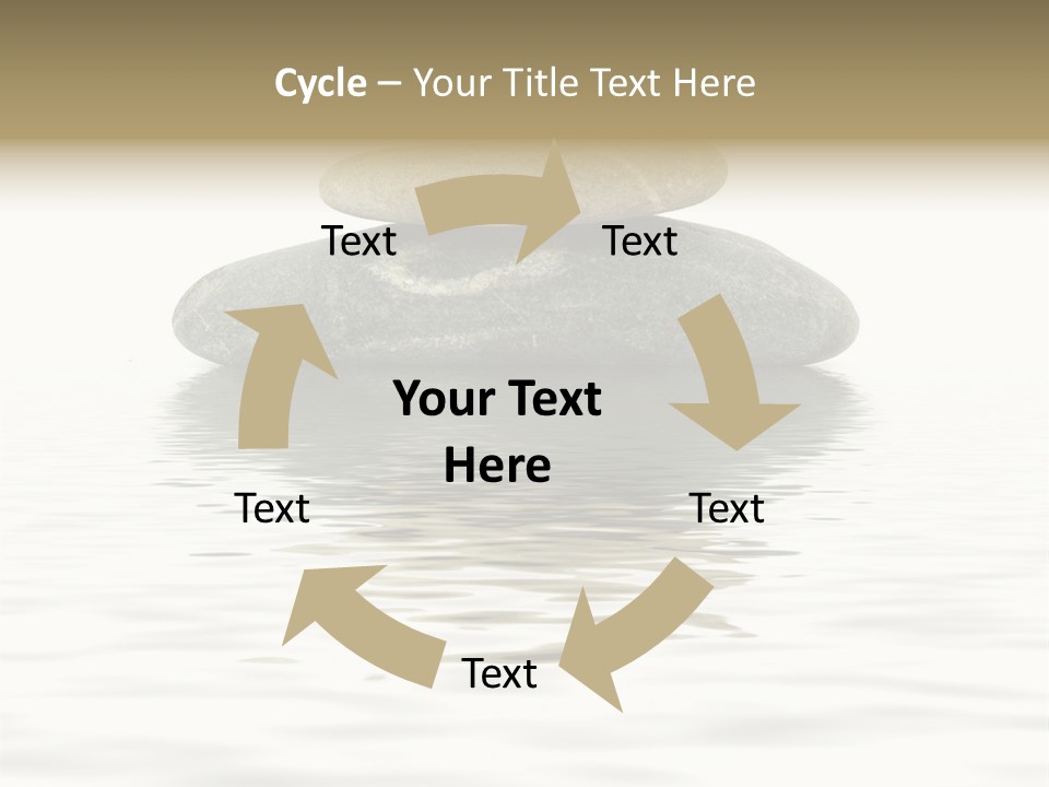 Zen Spa Stones Studio Isolated On White PowerPoint Template