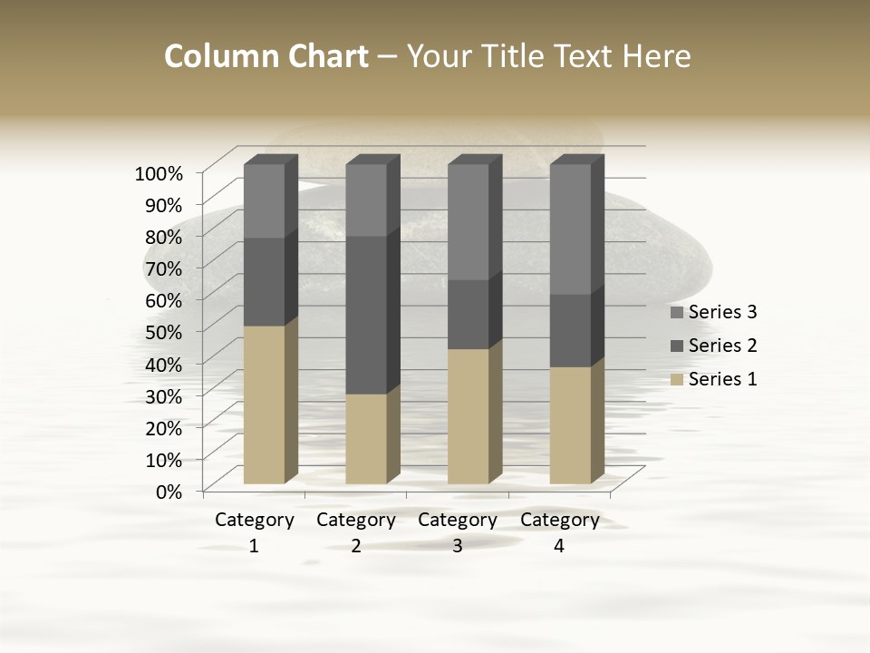 Zen Spa Stones Studio Isolated On White PowerPoint Template