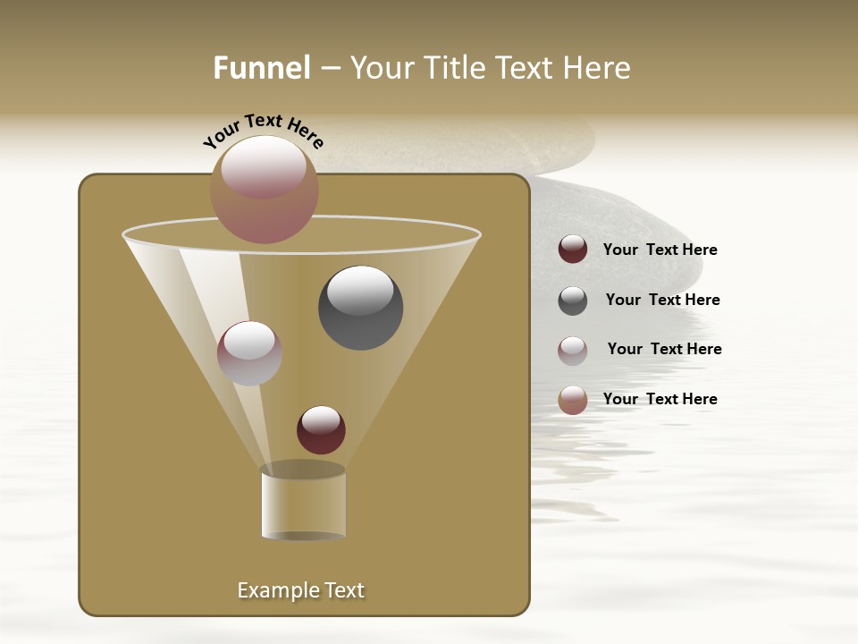 Zen Spa Stones Studio Isolated On White PowerPoint Template