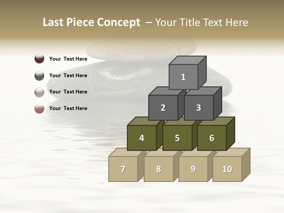 Zen Spa Stones Studio Isolated On White PowerPoint Template