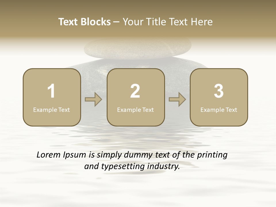 Zen Spa Stones Studio Isolated On White PowerPoint Template