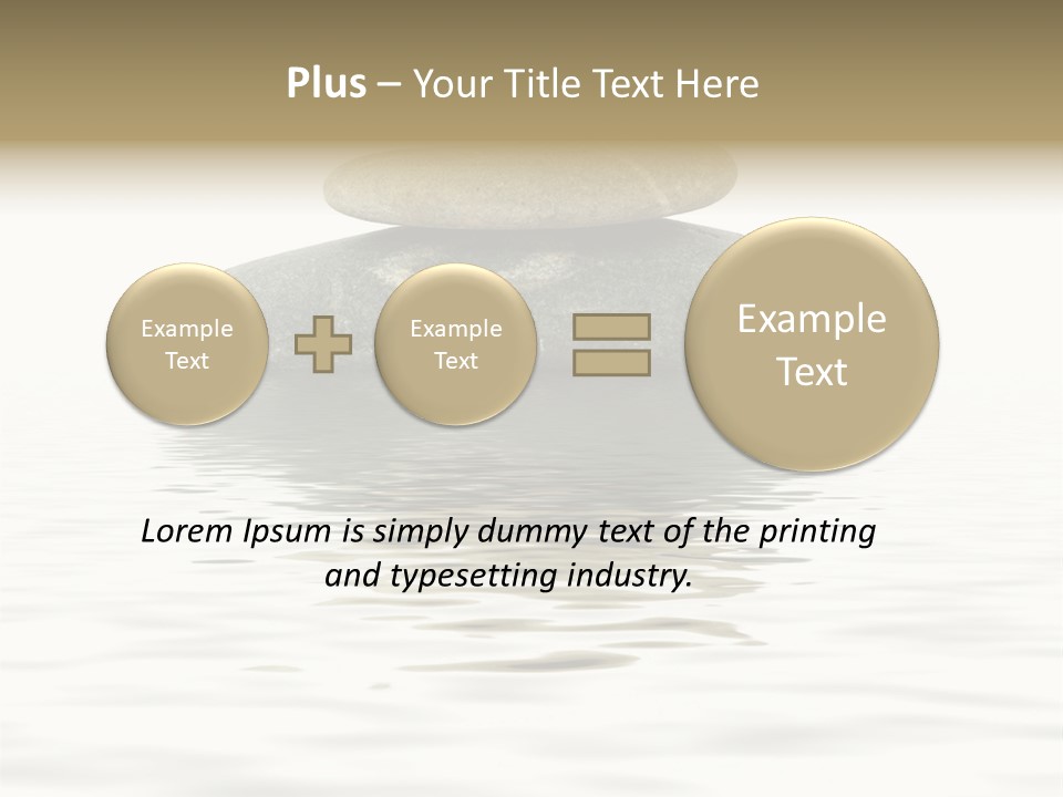 Zen Spa Stones Studio Isolated On White PowerPoint Template