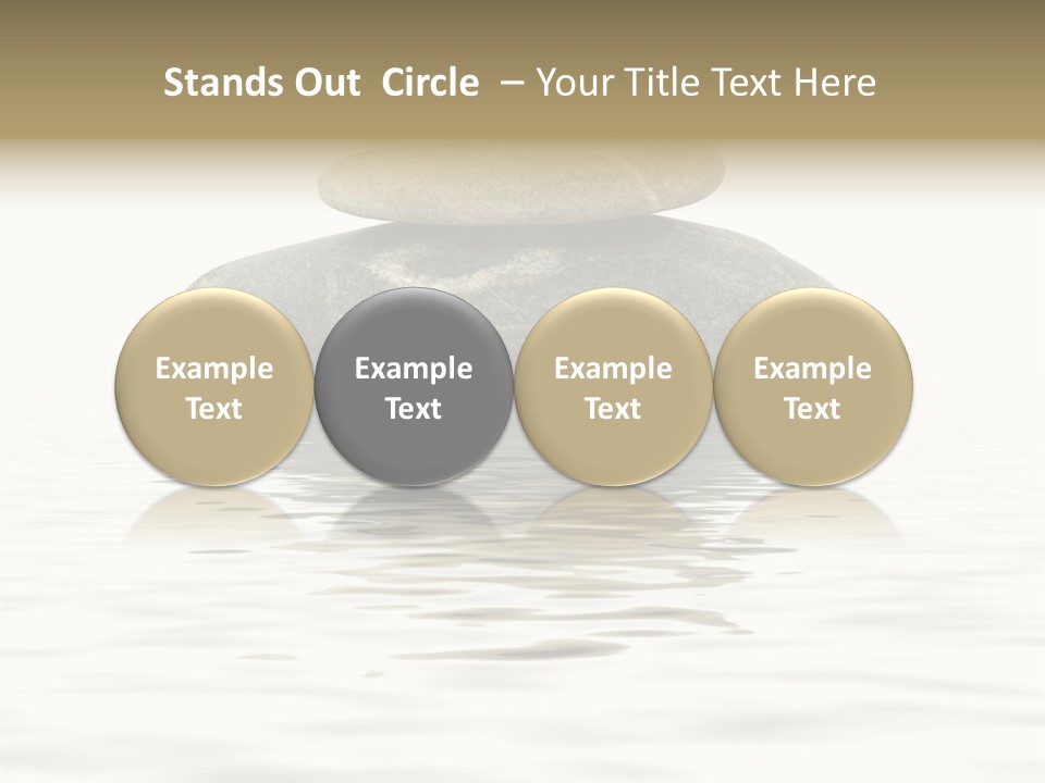 Zen Spa Stones Studio Isolated On White PowerPoint Template