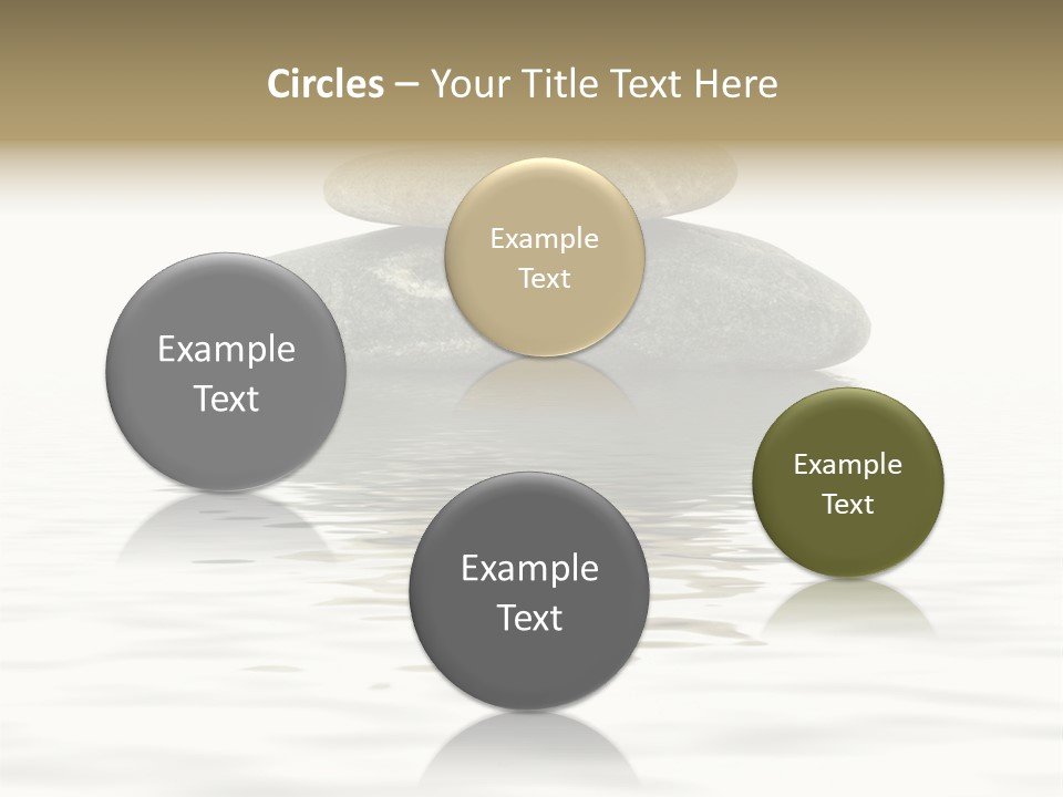 Zen Spa Stones Studio Isolated On White PowerPoint Template