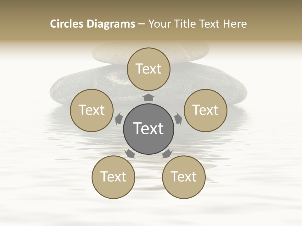 Zen Spa Stones Studio Isolated On White PowerPoint Template