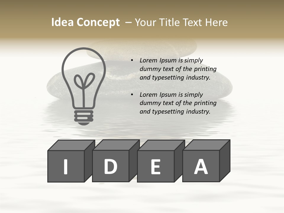 Zen Spa Stones Studio Isolated On White PowerPoint Template