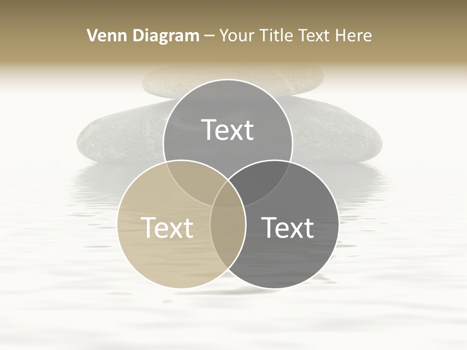 Zen Spa Stones Studio Isolated On White PowerPoint Template