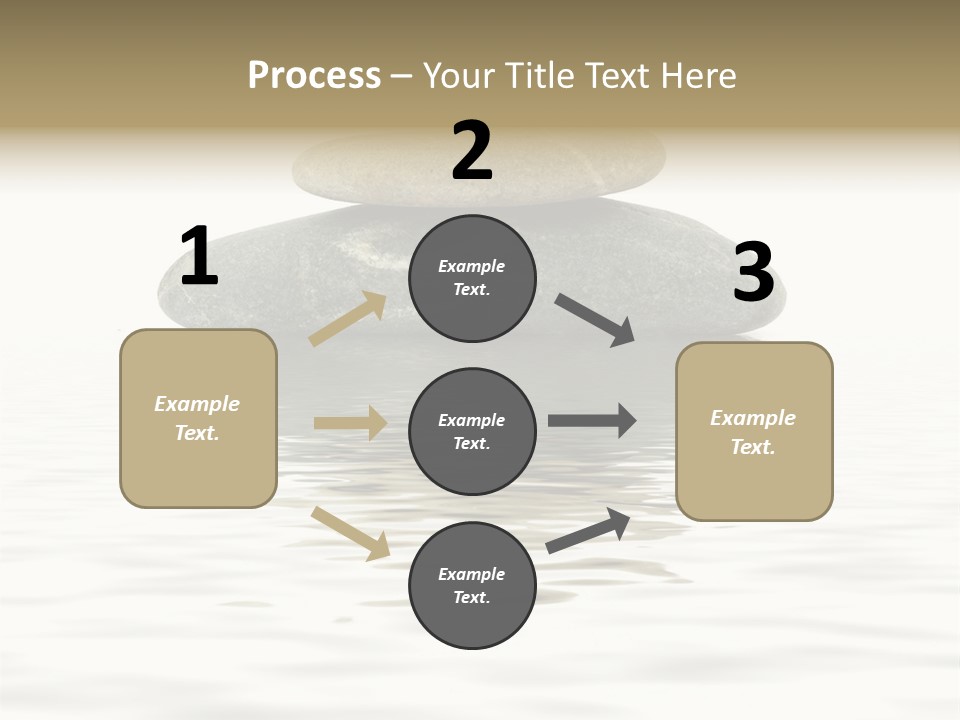 Zen Spa Stones Studio Isolated On White PowerPoint Template