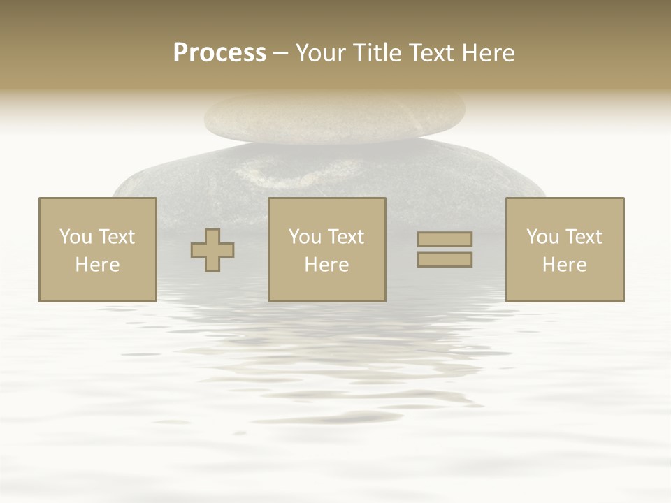 Zen Spa Stones Studio Isolated On White PowerPoint Template