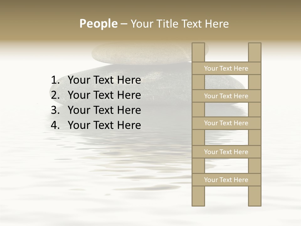 Zen Spa Stones Studio Isolated On White PowerPoint Template