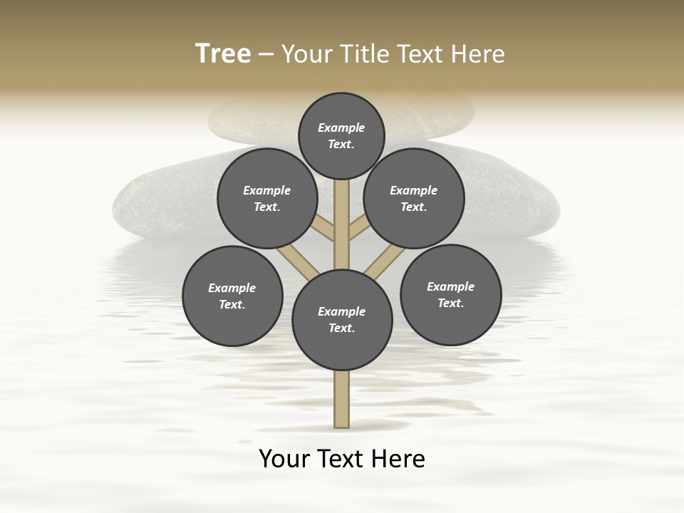 Zen Spa Stones Studio Isolated On White PowerPoint Template