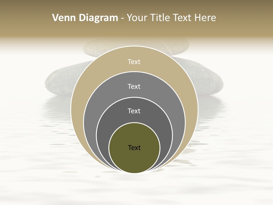 Zen Spa Stones Studio Isolated On White PowerPoint Template