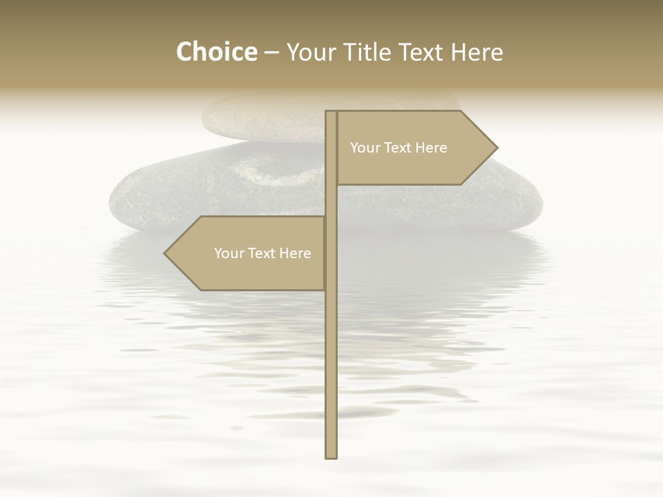 Zen Spa Stones Studio Isolated On White PowerPoint Template