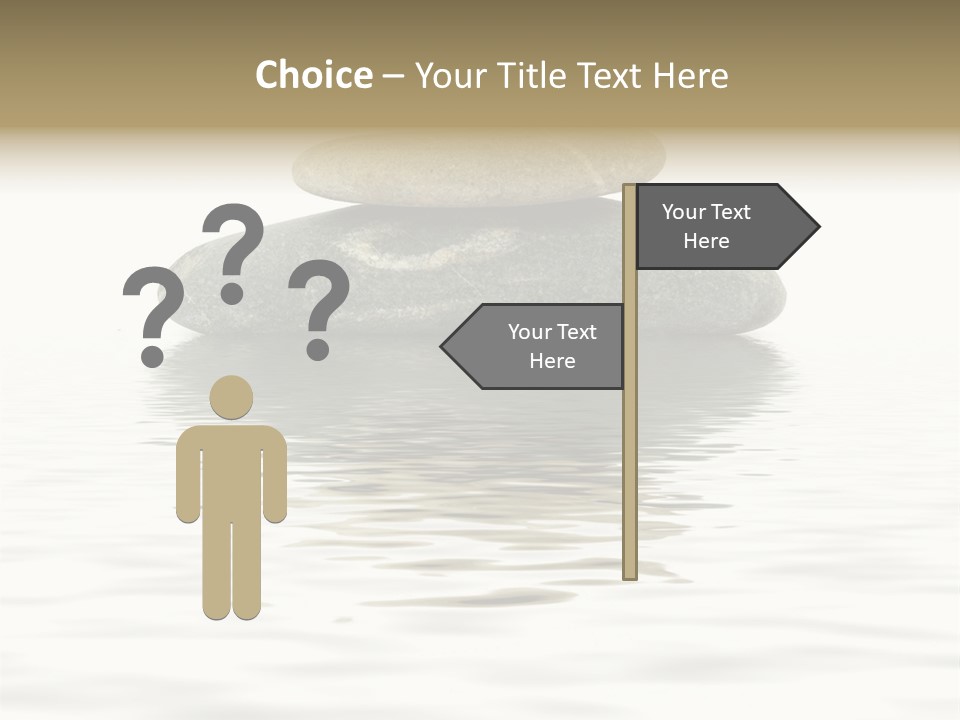 Zen Spa Stones Studio Isolated On White PowerPoint Template