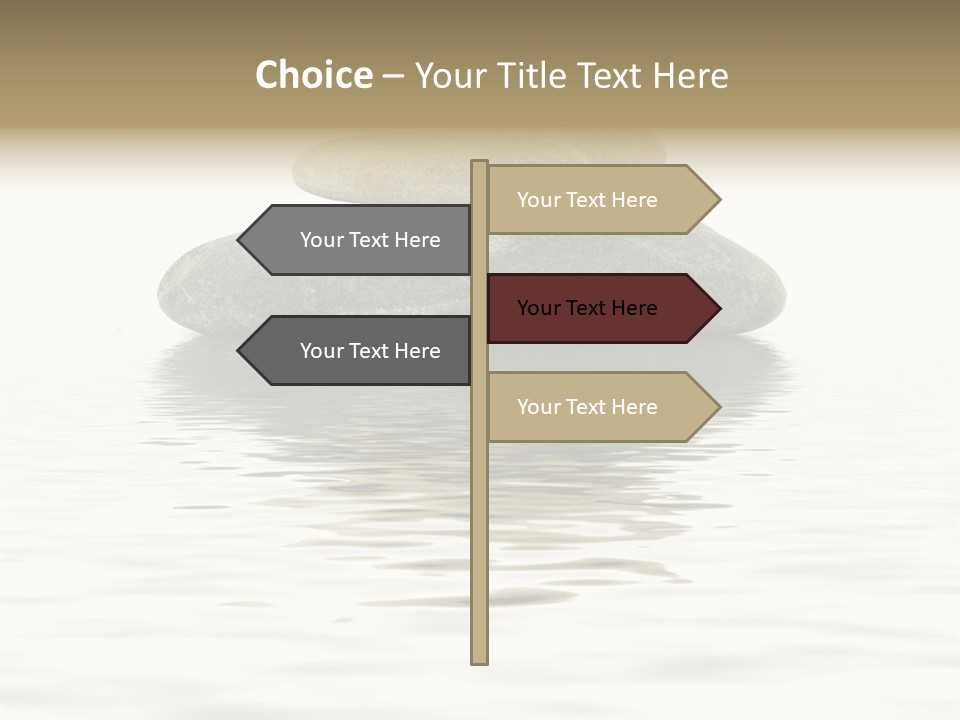 Zen Spa Stones Studio Isolated On White PowerPoint Template