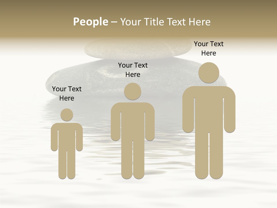 Zen Spa Stones Studio Isolated On White PowerPoint Template