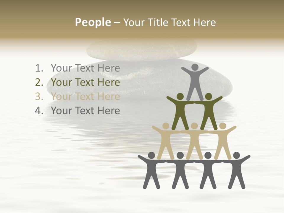 Zen Spa Stones Studio Isolated On White PowerPoint Template