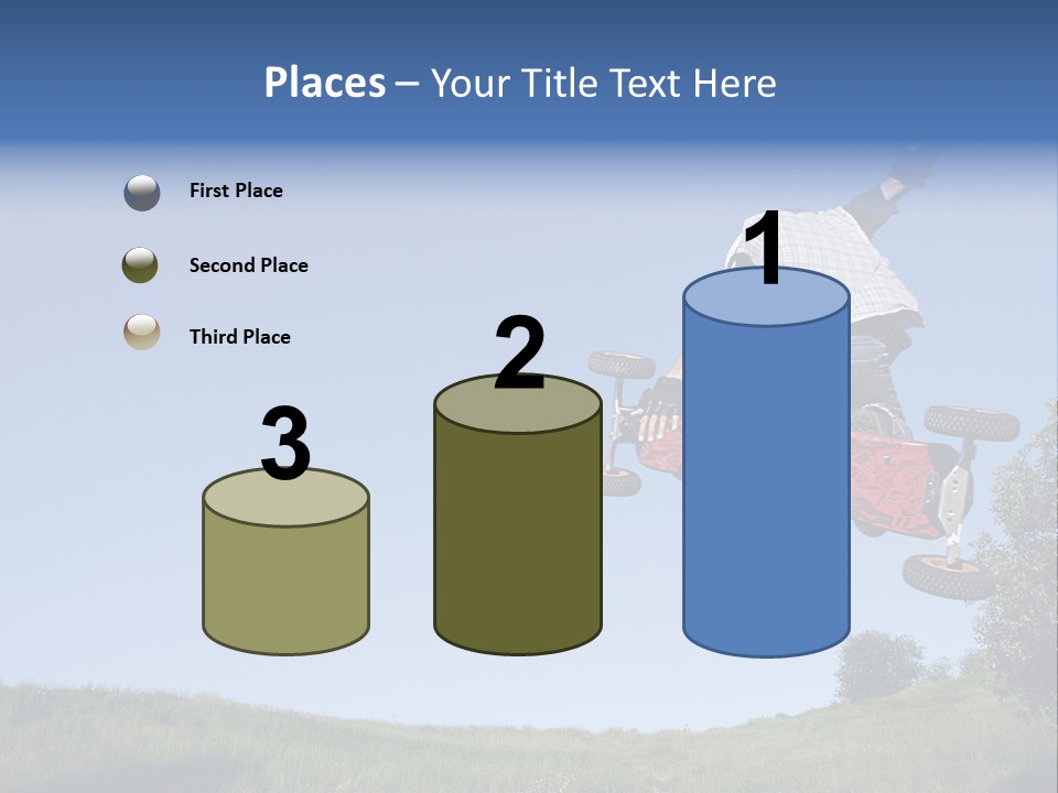 A Man Jumping From Dirt Kicker PowerPoint Template