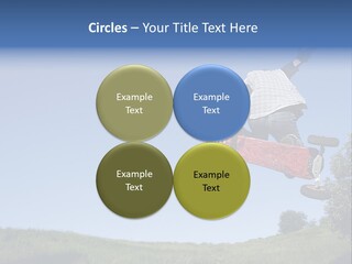 A Man Jumping From Dirt Kicker PowerPoint Template