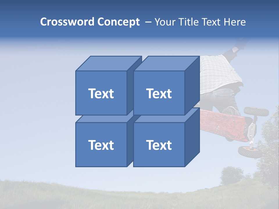 A Man Jumping From Dirt Kicker PowerPoint Template