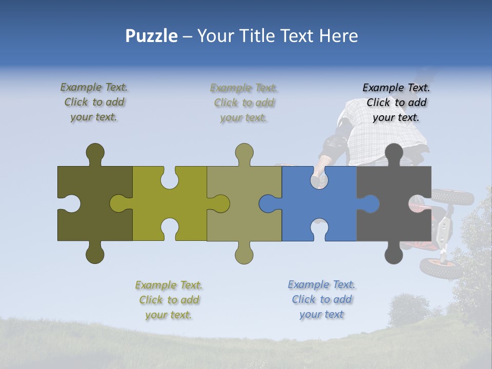 A Man Jumping From Dirt Kicker PowerPoint Template