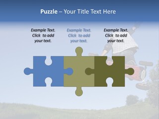 A Man Jumping From Dirt Kicker PowerPoint Template