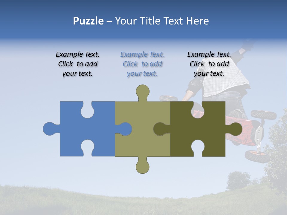 A Man Jumping From Dirt Kicker PowerPoint Template