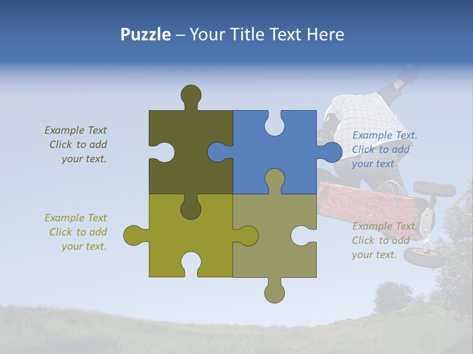 A Man Jumping From Dirt Kicker PowerPoint Template