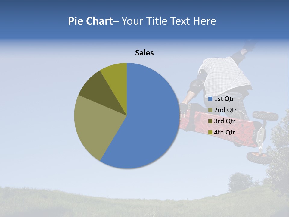 A Man Jumping From Dirt Kicker PowerPoint Template