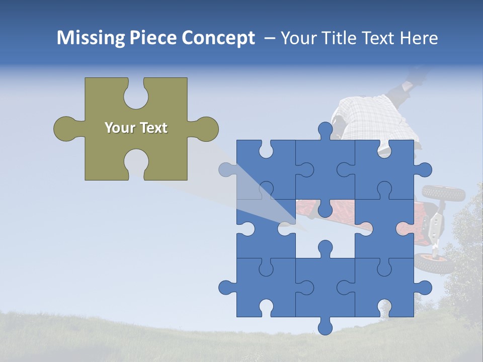 A Man Jumping From Dirt Kicker PowerPoint Template