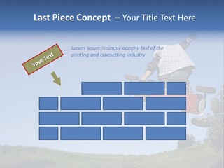 A Man Jumping From Dirt Kicker PowerPoint Template