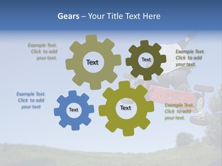 A Man Jumping From Dirt Kicker PowerPoint Template