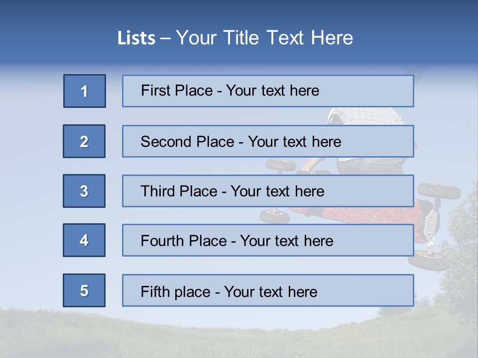 A Man Jumping From Dirt Kicker PowerPoint Template