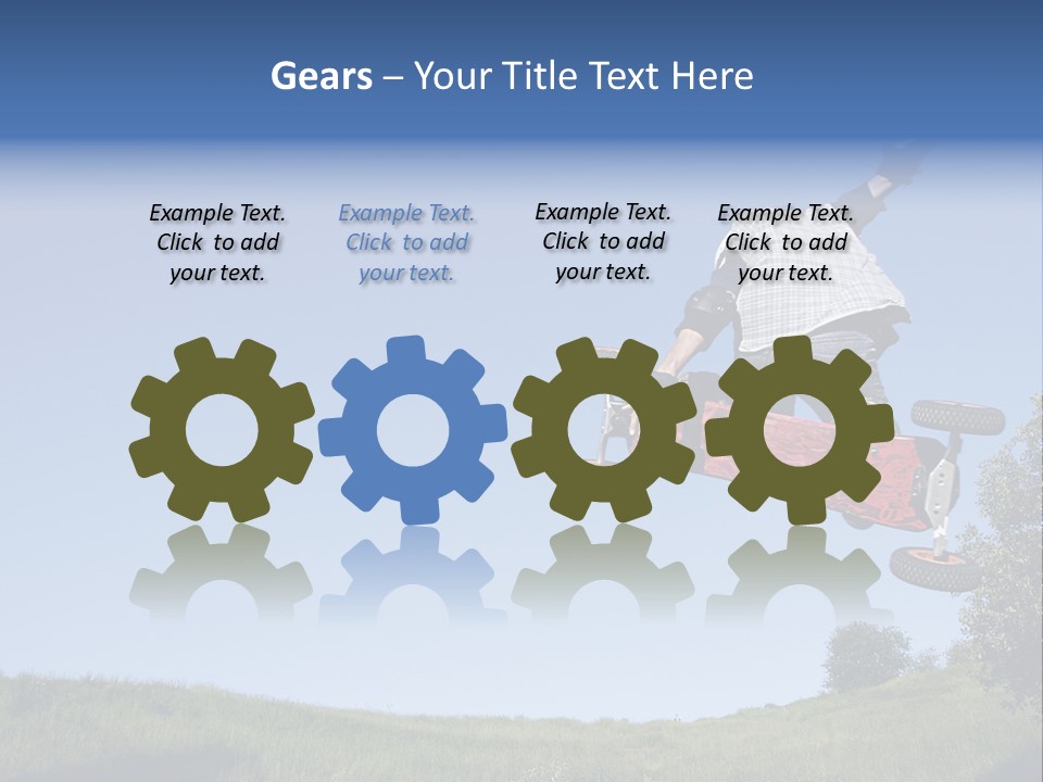 A Man Jumping From Dirt Kicker PowerPoint Template