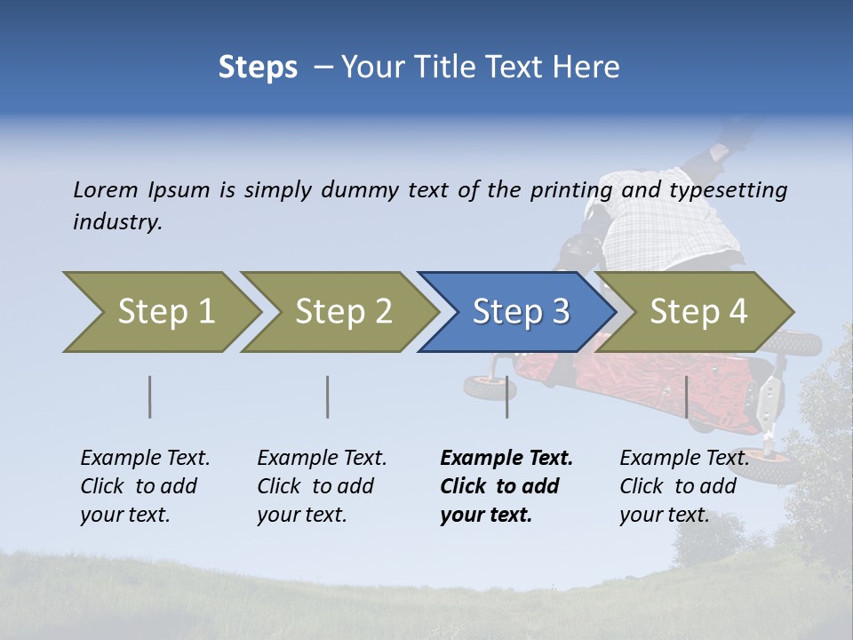 A Man Jumping From Dirt Kicker PowerPoint Template