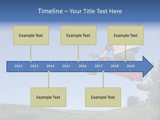 A Man Jumping From Dirt Kicker PowerPoint Template