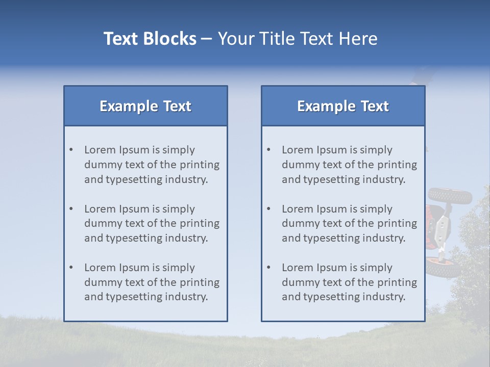 A Man Jumping From Dirt Kicker PowerPoint Template