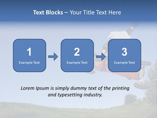 A Man Jumping From Dirt Kicker PowerPoint Template