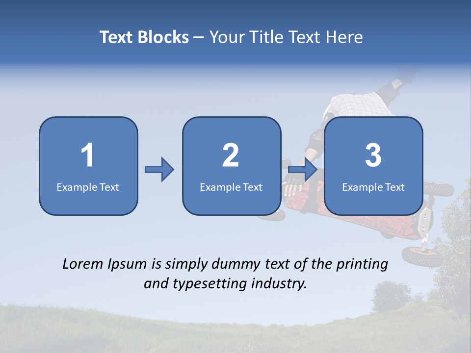A Man Jumping From Dirt Kicker PowerPoint Template