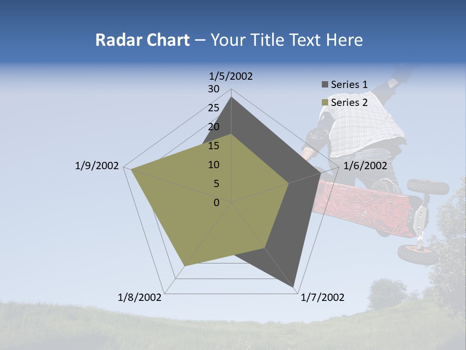 A Man Jumping From Dirt Kicker PowerPoint Template