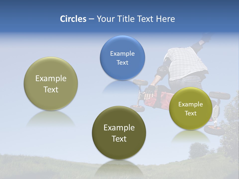 A Man Jumping From Dirt Kicker PowerPoint Template