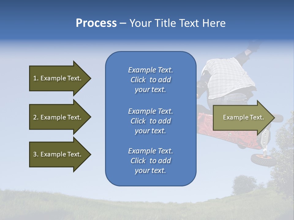 A Man Jumping From Dirt Kicker PowerPoint Template