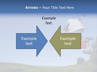 A Man Jumping From Dirt Kicker PowerPoint Template