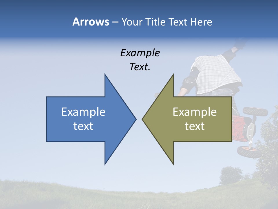 A Man Jumping From Dirt Kicker PowerPoint Template
