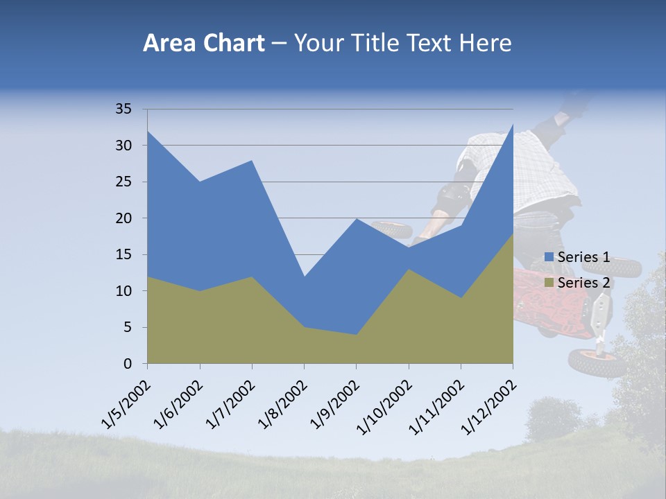 A Man Jumping From Dirt Kicker PowerPoint Template